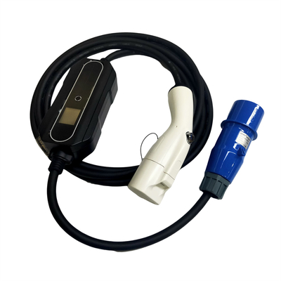 GB/T20234標準的なEVの携帯用充電器CEE 3Pinの青い充満プラグとの1段階