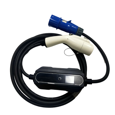 GB/T20234標準的なEVの携帯用充電器CEE 3Pinの青い充満プラグとの1段階