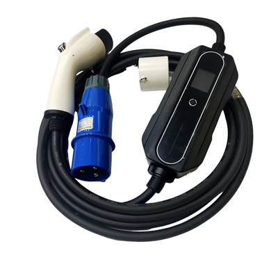 GB/T20234標準的なEVの携帯用充電器CEE 3Pinの青い充満プラグとの1段階